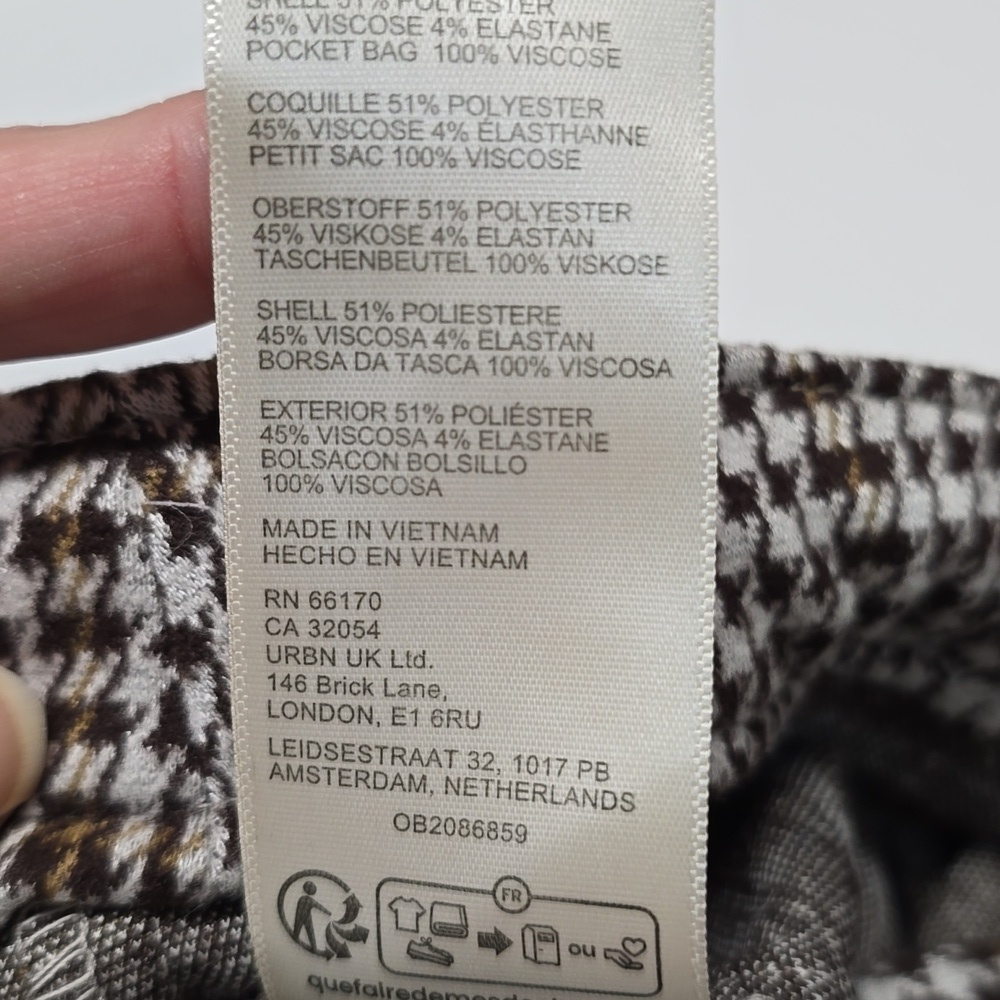 {Free People} NWT Molly Slim Plaid Pants - Size 8 - Picture 17 of 17